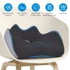 Memory Foam Seat Cushion Sciatica Pain Relief Cushion Pillow Seat Cushion with Machine Washable Cover for Home Office Car Wheelchair Airplane