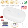 UV Light Sanitizer Box Portable 10W Phone Wireless Charging Disinfection Lamp w/ Aroma Diffuser Sterilizing Box For Jewelry Watch Wallet Keys