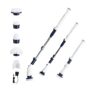 Casabella Power Spin Scrubber, Electric Cleaning Brush with Adjustable Head