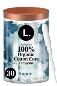 L. Organic Cotton Super Absorbency Tampons, 30 Count&nbsp;