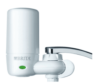 Brita Tap Water Filter System With Filter Change Reminder, Complete, White