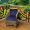 Outdoor Seat Cushion Set Waterproof Patio Furniture Cushion and Back Pillow Fade Resistant Deep Seat Set Chair Pad with Removable Cover for Chair Sofa