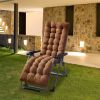 66.92x22.04in Thickened Chaise Lounger Cushion Recliner Rocking Chair Sofa Mat Deck Chair Cushion