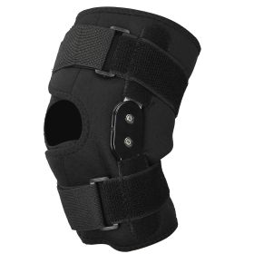 Sport Knee Brace Adjustable Open Patella Knee Support Compression Knee Wrap For Running Climbing Pain Relief Recovery of Injured Knee (Option: KneeBraceSleeveL)