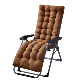 67x22in Chaise Lounger Cushion Recliner Rocking Chair Sofa Mat Deck Chair Cushion (Option: LoungerCushionCoffee)