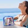 3Pcs Clear Travel Bags Waterproof Cosmetic Makeup Lotion Toiletry Wash Handbags Transparent Holder Pouch Kits For Swimming Travel Hotel