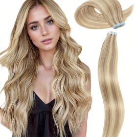 Double Pull Full Virgin Real 50g Hair Extension Long With Weft Invisible Skin Weft 20 Thick Seamless Human Hair (Option: 22inch)