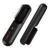 Cordless Negative Ion Hair Straightener Brush Rechargeable Mini Styling Comb with 12 Heating Levels Anti-scald 30S Preheating 30Mins Auto Sleep LCD Di