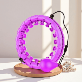 Thin waist weight loss circle trainer (Color: Purple, Style: 24 knots)