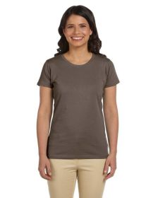 Ladies' 4.4 oz.; 100% Organic Cotton Classic Short-Sleeve T-Shirt - BLACK - S (Color: METEORITE, size: 2XL)