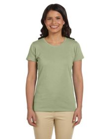 Ladies' 4.4 oz.; 100% Organic Cotton Classic Short-Sleeve T-Shirt - BLACK - S (Color: WASABI, size: XL)